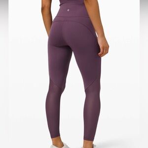 Lululemon everlux and mesh high rise tight leggings grape thistle  25” EUC
